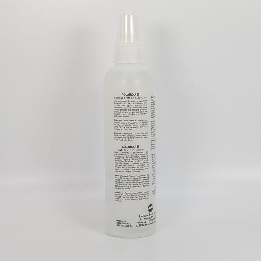 
                  
                    Load image into Gallery viewer, aquatrol 55 finishing spray back of bottle with directions and ingedients
                  
                